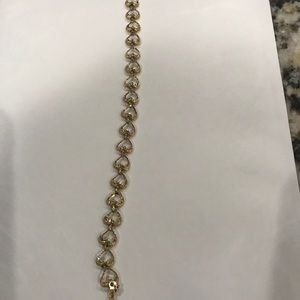 14k gold heart bracelet